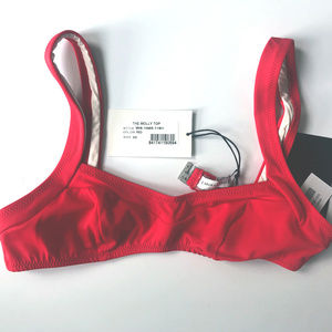NWT Solid & Striped Molly Red Bikini TOP